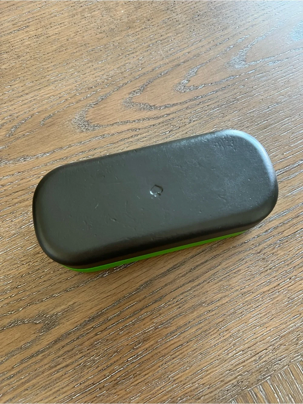 kate spade Bright Green and Black Hard Shell Eyewear Case with Black Logo